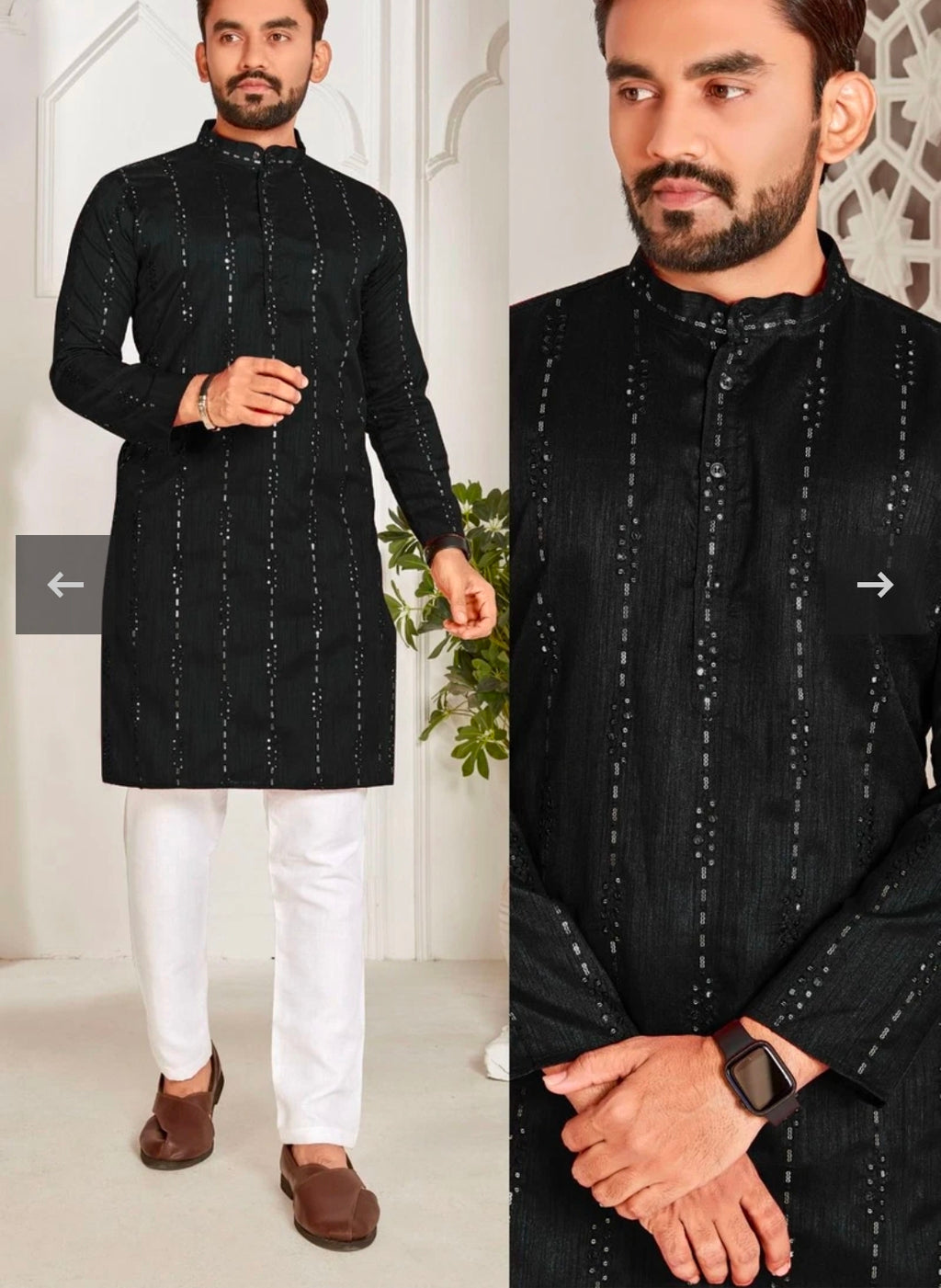 Men's Full sleeve Long Kurta - Silk - ATB - All things Beautiful ✨️