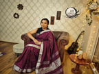 Premium Linen Sarees with Silver Zari - All things Beautiful ✨️