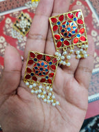 Meenakari Jaipur earrings - Fashion Jewellery- ATB ✨️ - All things Beautiful ✨️
