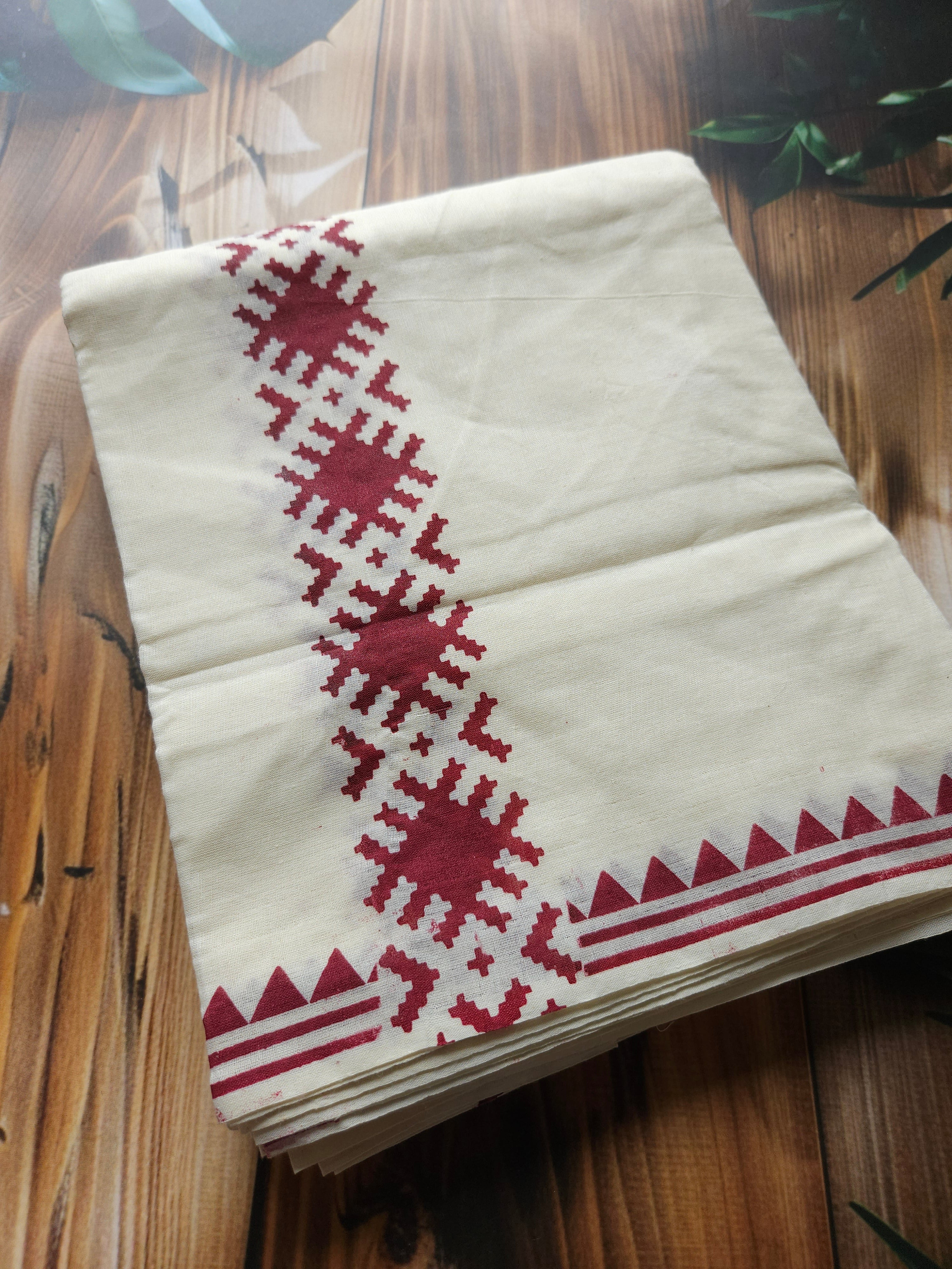 Handblock Printed Mundu - Men's wear - ATB - All things Beautiful ✨️