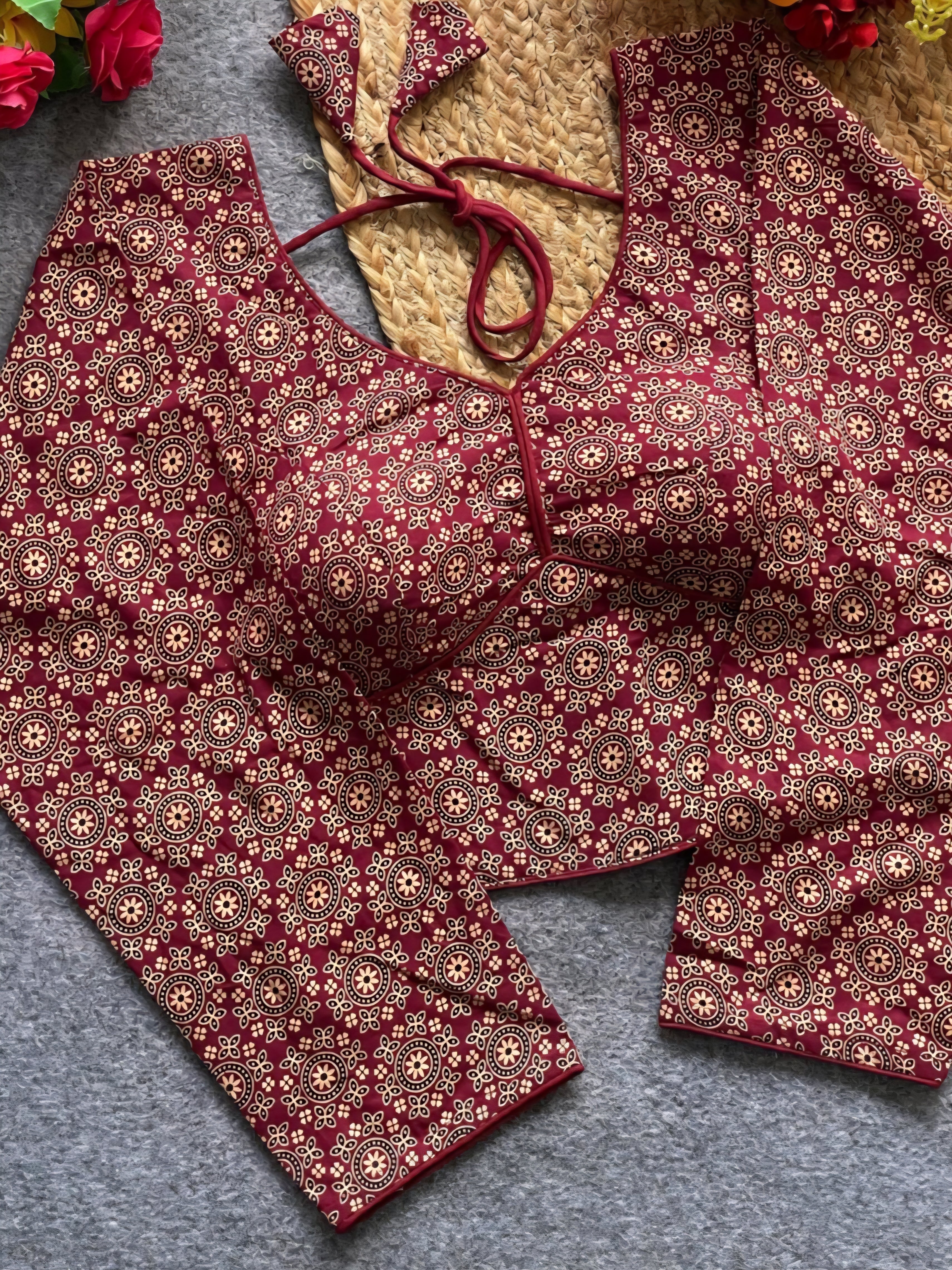 Readymade blouse - Ajrakh print - All things Beautiful ✨️