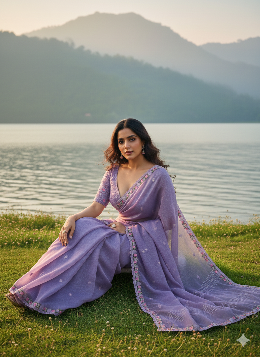Crushed tissue sarees - ATB ✨️ - All things Beautiful ✨️