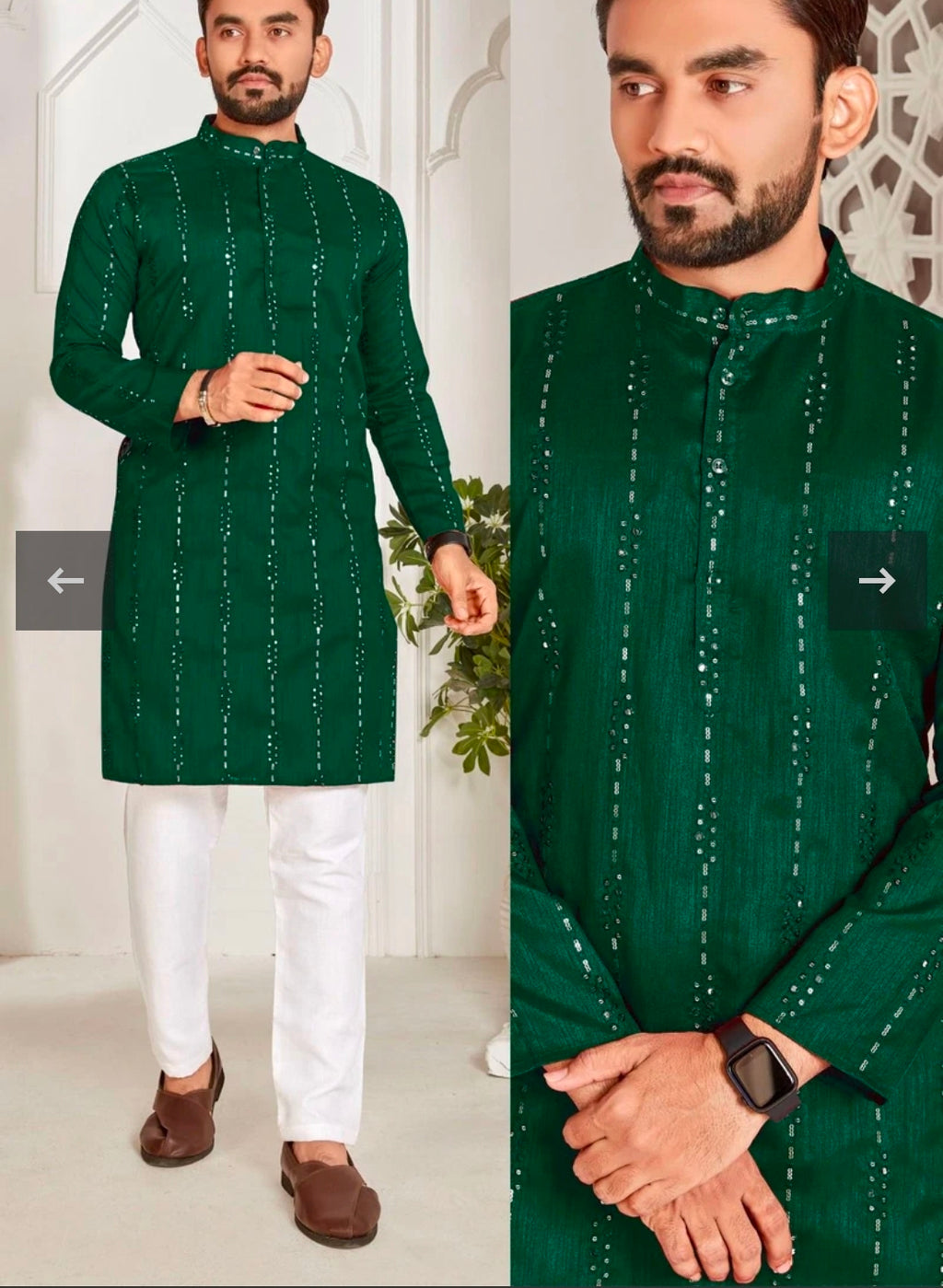Men's Full sleeve Long Kurta - Silk - ATB - All things Beautiful ✨️