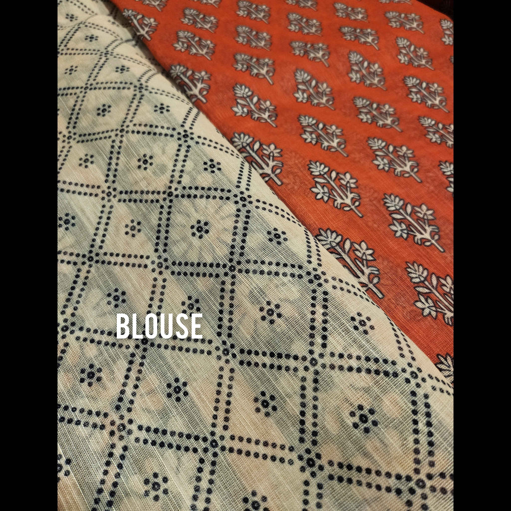 Jaipur Print Linen Sarees - Elegant and Stylish ATB Collection