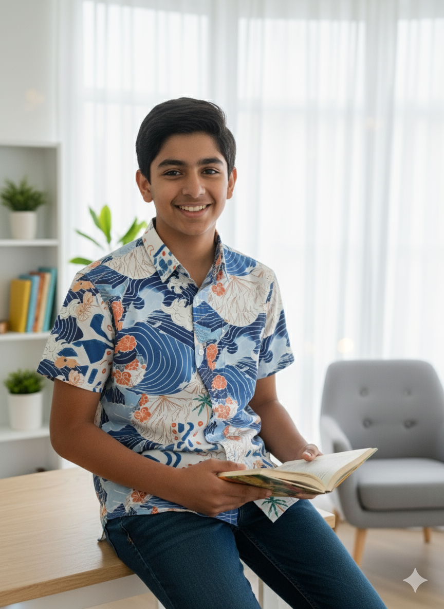 Blue Waves Shirt - ATB Stylish Ocean-Inspired Apparel - All things Beautiful ✨️