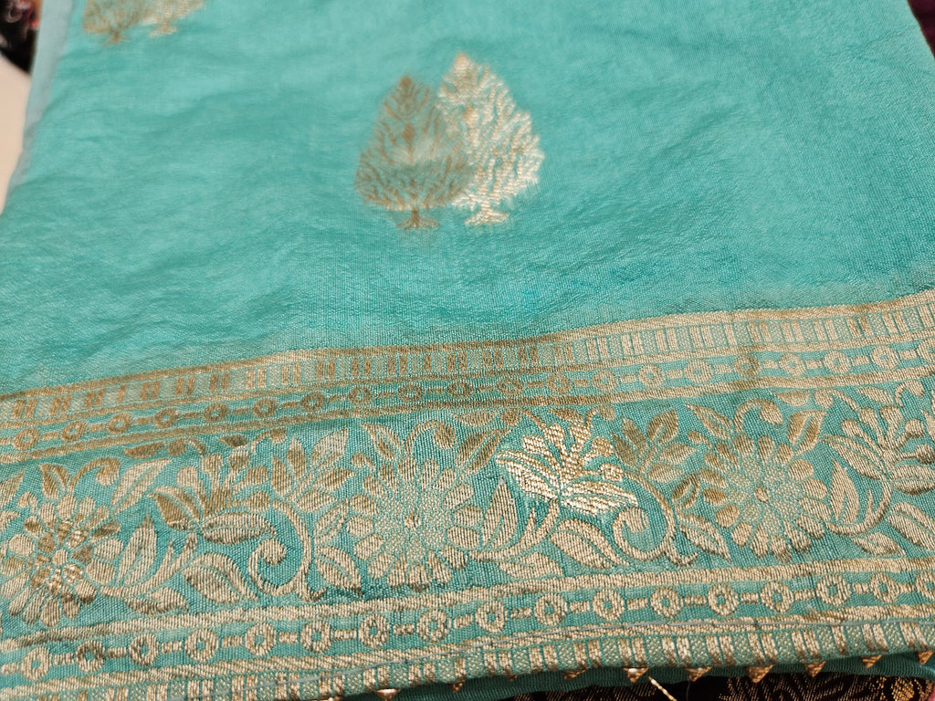 Banarasi Unstitched material - dual shade weaving - ATB ✨️ - All things Beautiful ✨️