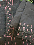 Georgette Embroidered Unstitched material - All things Beautiful ✨️