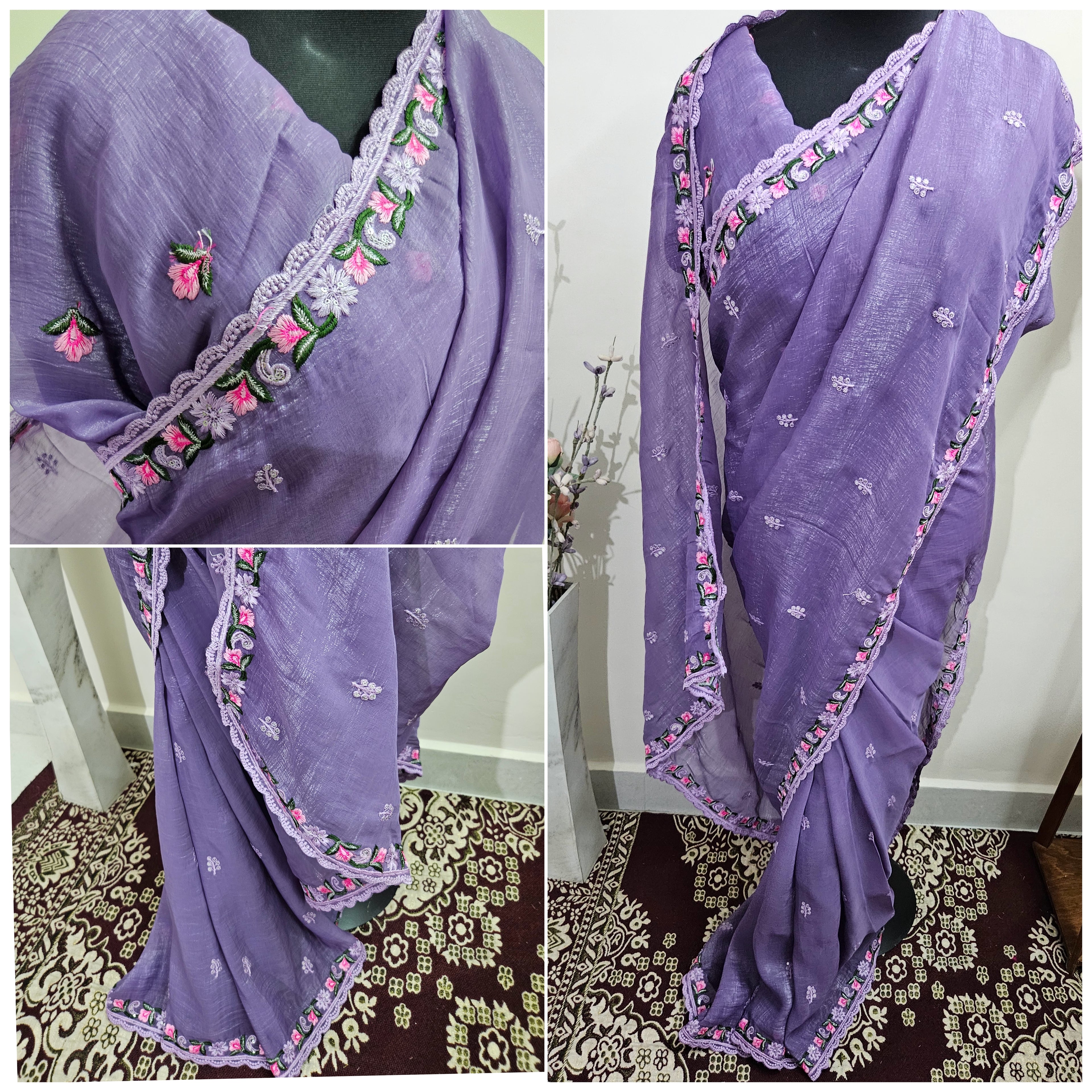 Crushed tissue sarees - ATB ✨️ - All things Beautiful ✨️