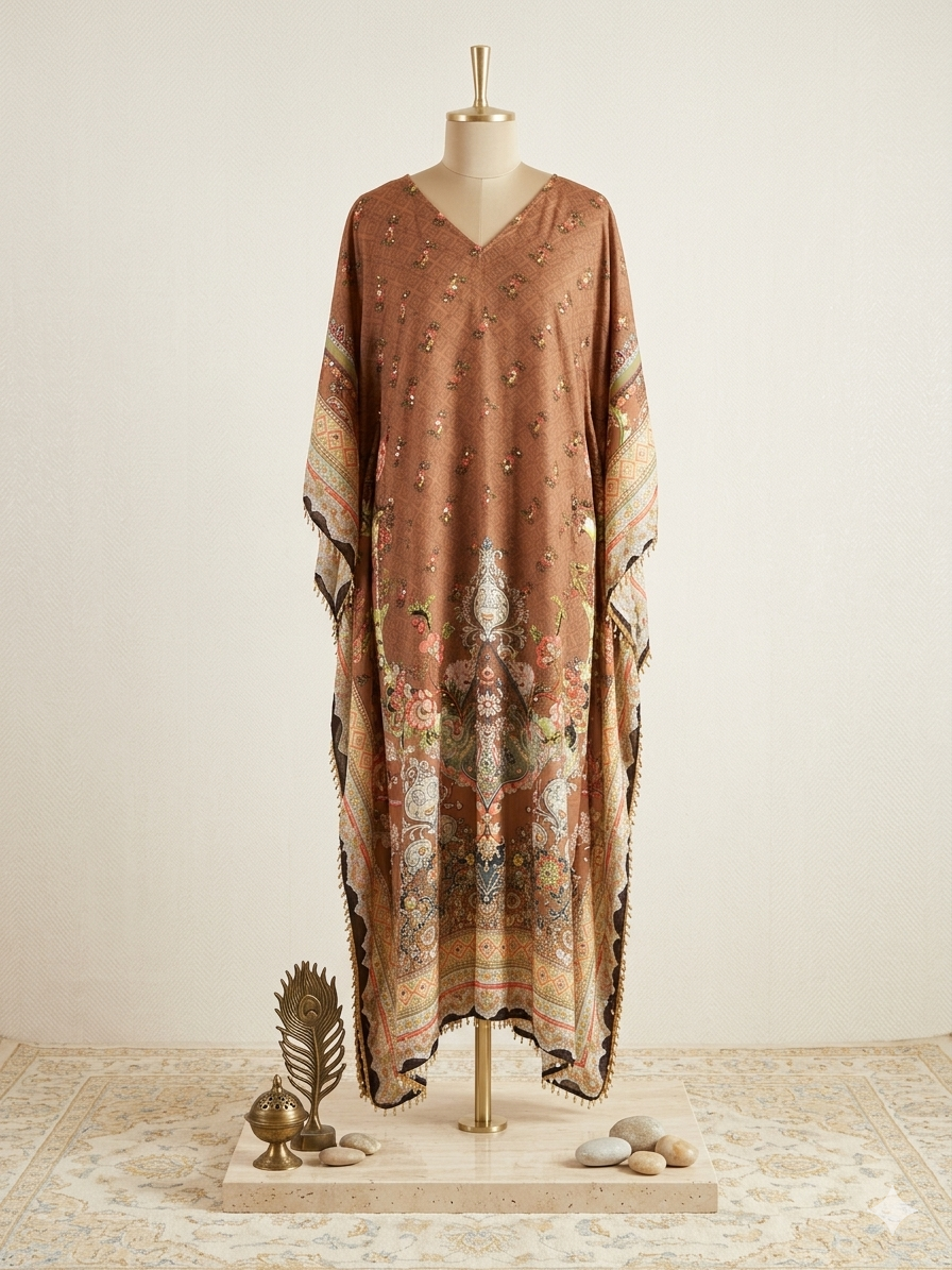 Embellished Kaftan with bottom - All things Beautiful ✨️
