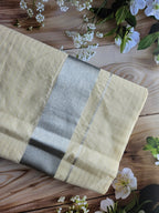 Kerala Silver Stripes Saree - Elegant ATB Design - All things Beautiful ✨️