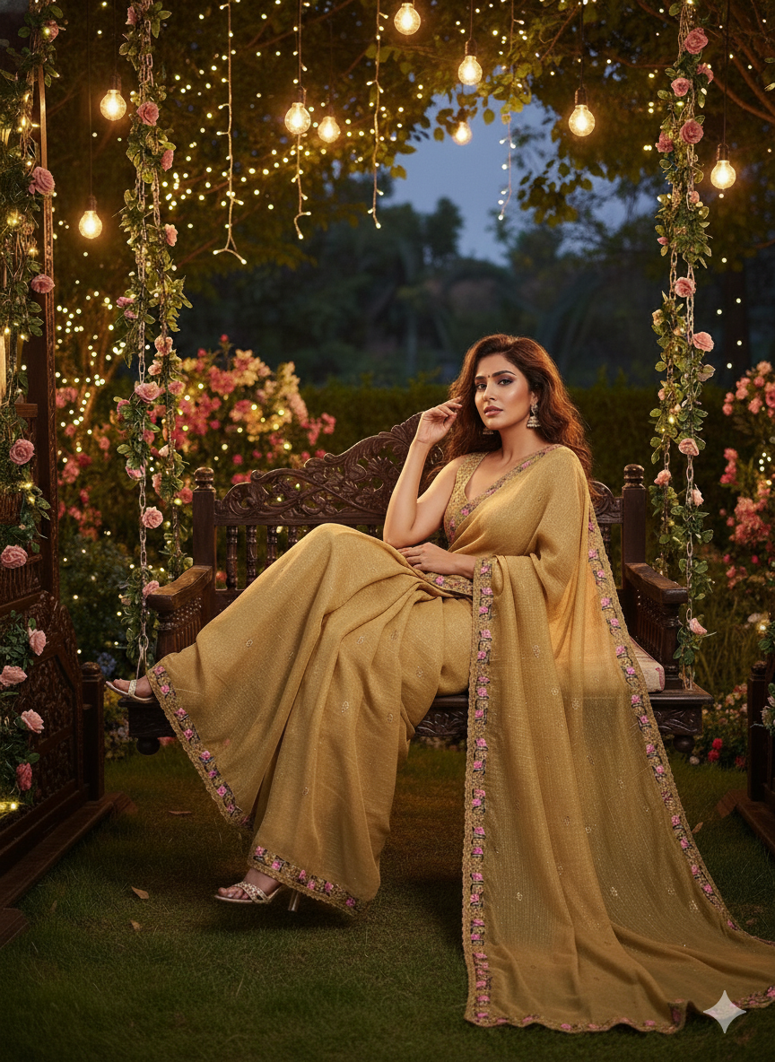 Crushed tissue sarees - ATB ✨️ - All things Beautiful ✨️
