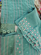 Georgette Embroidered Unstitched material - All things Beautiful ✨️