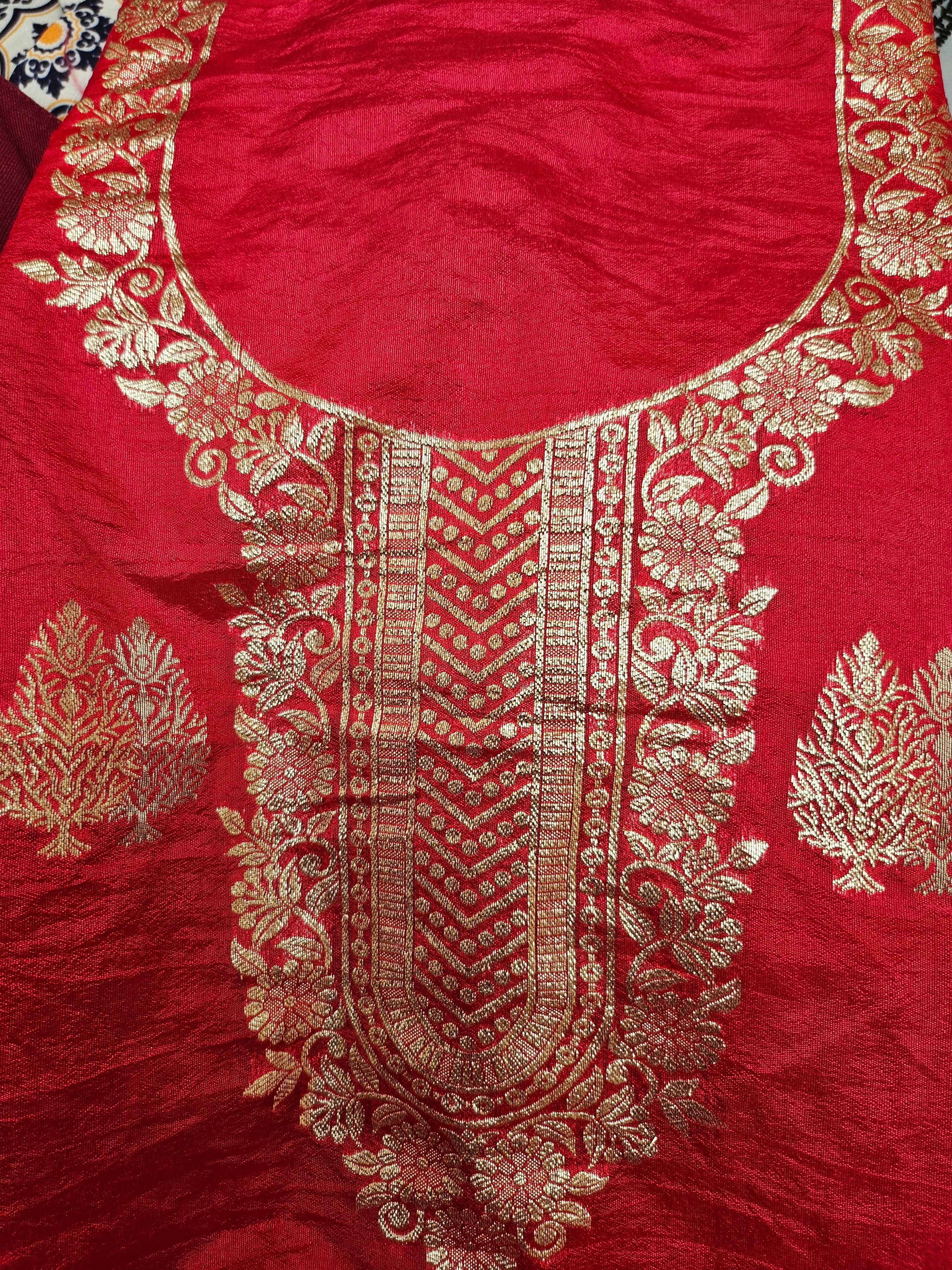 Banarasi Unstitched material - dual shade weaving - ATB ✨️ - All things Beautiful ✨️