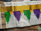 Kerala Saree Multi Color Temple Border - Elegance in Every Fold - All things Beautiful ✨️