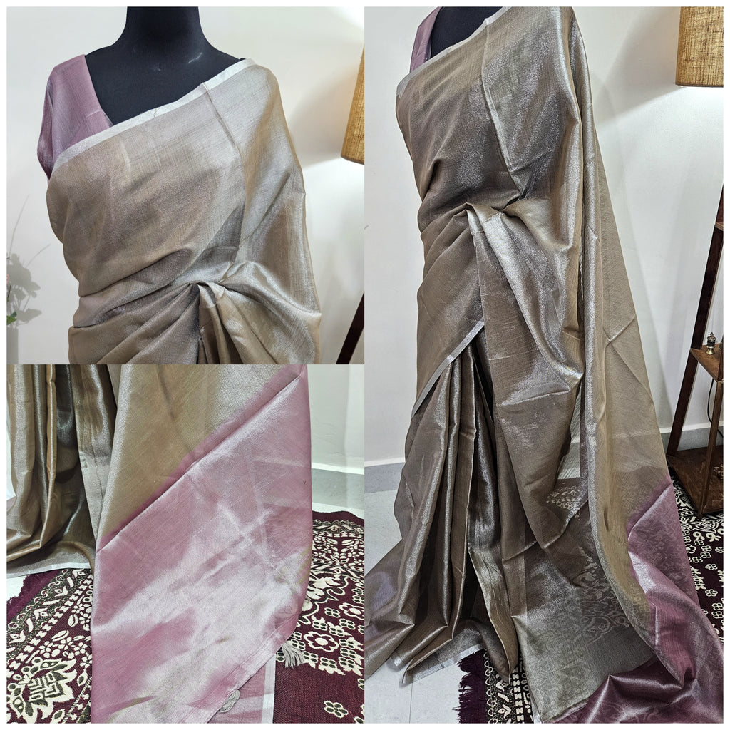 Metallic shade shimmer - Tissue Saree - ATB ✨️ - All things Beautiful ✨️
