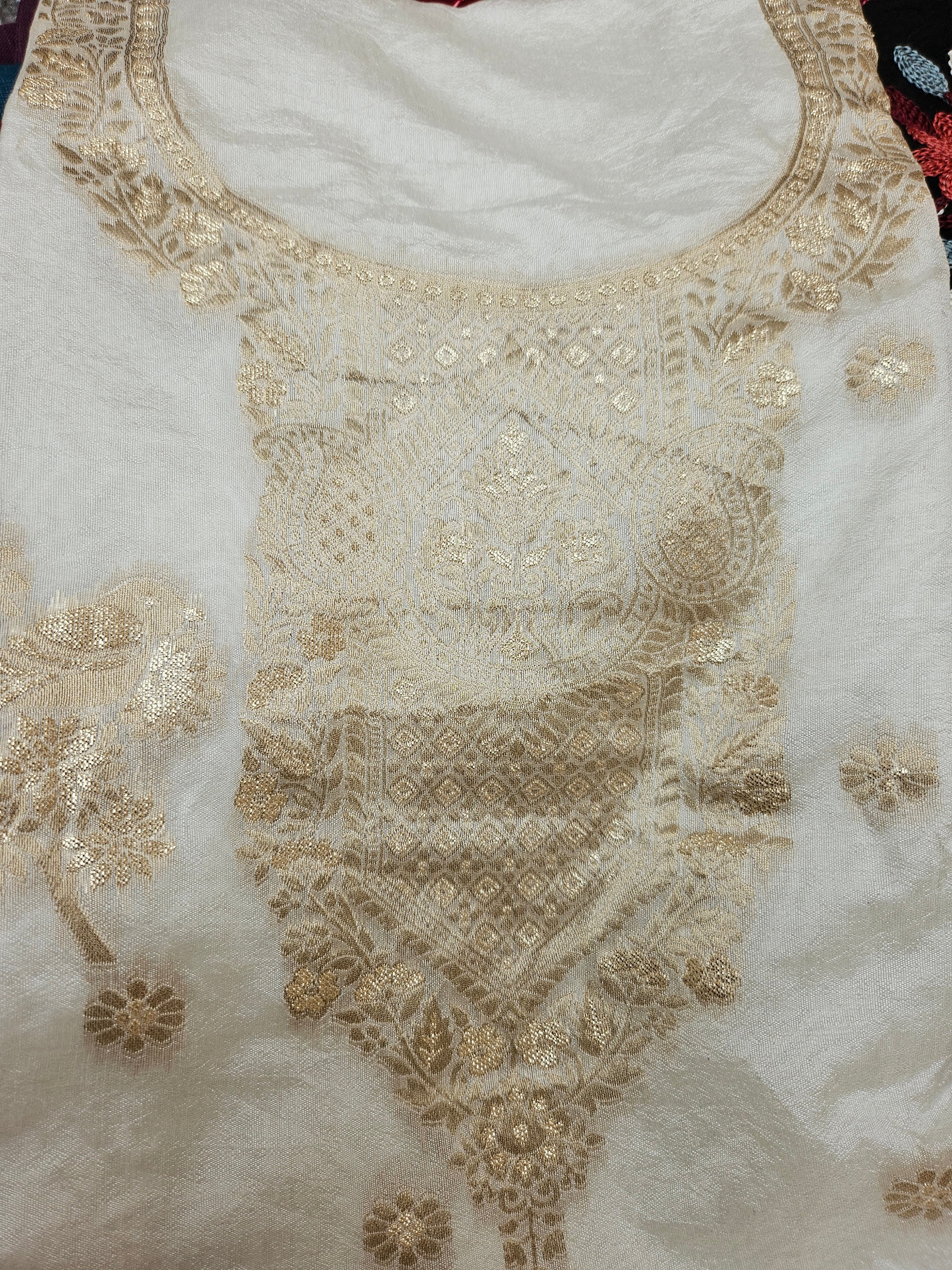 Banarasi Unstitched material - dual shade weaving - ATB ✨️ - All things Beautiful ✨️