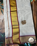 Kerala Saree with Elephant Motifs - Traditional Handwoven Elegance - All things Beautiful ✨️