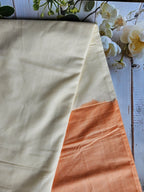 Kerala Kasavu Half Dyed Saree in Mul Cotton - ATB - All things Beautiful ✨️