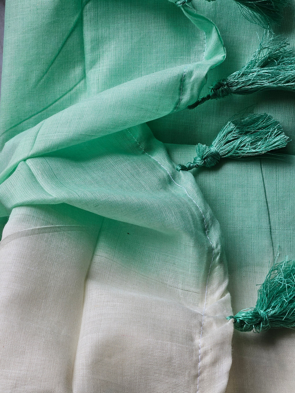Kerala Kasavu Half Dyed Saree in Mul Cotton - ATB - All things Beautiful ✨️