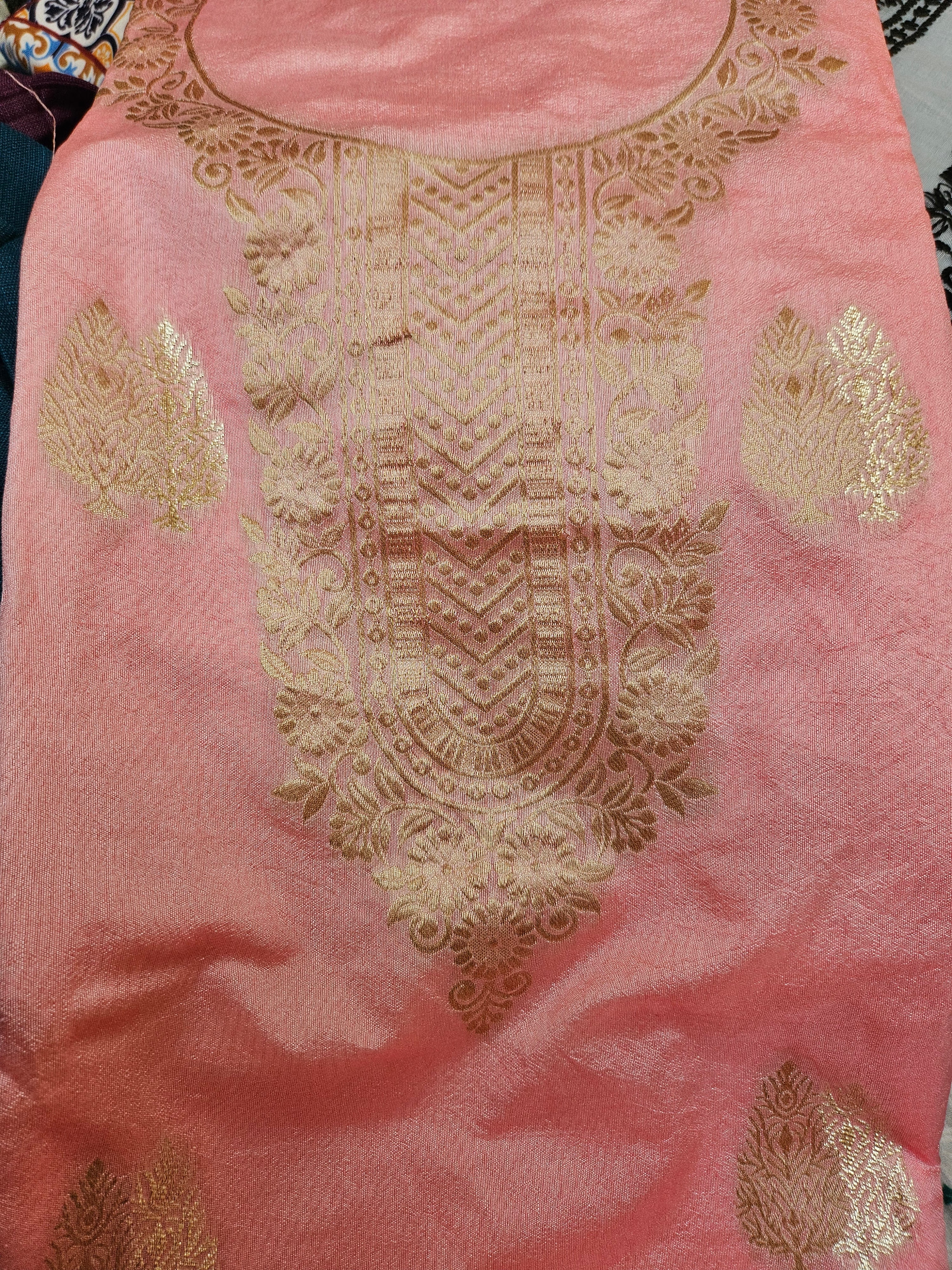 Banarasi Unstitched material - dual shade weaving - ATB ✨️ - All things Beautiful ✨️